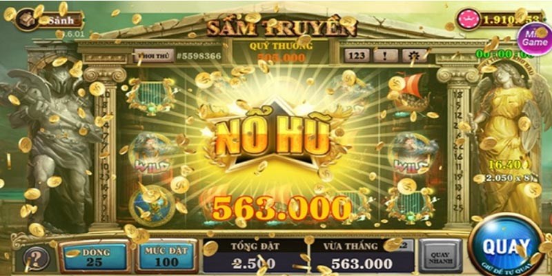 Nổ hũ là game trực tuyến mà người chơi sẽ quay thưởng bằng cần gạt