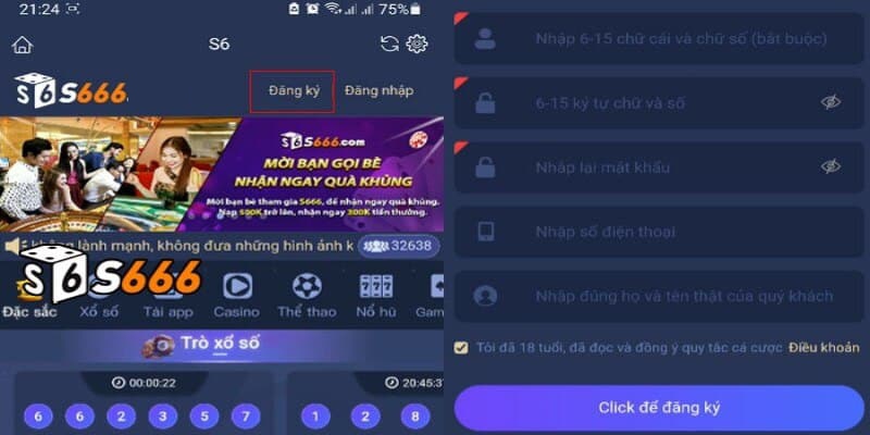 Đăng ký S666 như thế nào nhanh chóng?